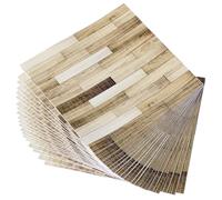 POPETPOP Revêtement de Sol en Vinyle Autocollant Effet Bois 40pcs Pvc Carré Finition sans Joint Facile à Appliquer Cuisine et Maisons Contemporaines