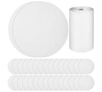 POPETPOP Rouleau de Papier Sulfurisé Rond Blanc Étanche et Multi-usage Antiadhésif en Papier Parchemin 100 Pièces pour Moules à Gâteau et Pâtisserie Maison