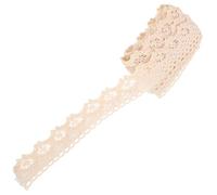 POPETPOP Ruban Adhésif Décoratif en Dentelle Beige en Coton 1 Rouleau pour Scrapbooking Adhérence, Léger et Facile à Utiliser pour Carnets et Enveloppes