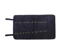 POPETPOP Sacoche à Outils Portable en Tissu Oxford Bleu Imperméable 22 Poches et Fermeture à Deux Sangles, Pochette Enroulable pour Transport et Rangement