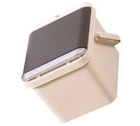 POPETPOP Seau Infuseur à Résidus de Thé 7l en Plastique Beige Couvercle | Office Tea Room, Format Compact, Entretien Facile, Capacité Portante, Design Discret