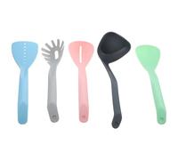 POPETPOP Set Ustensiles Cuisine en Nylon Spatule et Cuillère Isolants Thermiques, Prise Agréable, Design Simple et Élégant pour Table à Dîner Cuisine