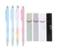 POPETPOP Sets de Crayons Mécaniques Couleur Aléatoire pour Écriture et Dessin Scolaire Lot de 4 Mine 0,9 Mm, Design Transparent en Abs, Prise Confortable pour Étudiants