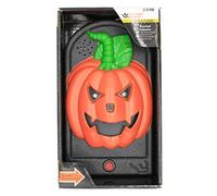 POPETPOP Sonnette Lumineuse Halloween en Plastique Orange Effet Sonore Décoratif de Crâne pour Fête à Thème Garçon et Filles et Décoration Maison Hantée