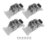 POPETPOP Support Charnière Robuste à Verrouillage Automatique Pliable en Acier Inoxydable Argenté 4pcs et à Ressort Automatique pour Meubles Multifonctionnels Pieds de Table