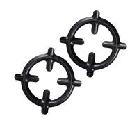POPETPOP Support de Cafetière en Fer Noir 2 Pcs Structure Robuste pour Gazinière, Garantissant Stabilité et Équilibre des Petites Casseroles en Restaurant ou Coffee Shop