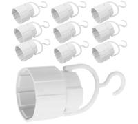 POPETPOP Support de Douille pour Ampoule LED en Plastique Blanc, Facile à Installer, pour Lampe de Camping et Éclairage Extérieur, Lot de 10 Pièces Portables
