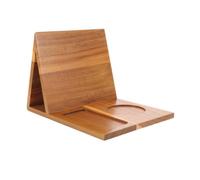 POPETPOP Support de Lecture Triangulaire en Bois Couleur Kaki, Porte-Livres Multifonctionnel Facile à Installer, pour Bureau et Chambre Minimaliste