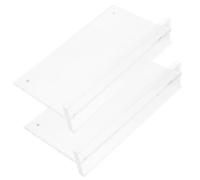 POPETPOP Support Magnétique en Acrylique Blanc Double Face 2 Pièces Porte-étiquette Pratique Autoportant pour Affichage Menu ou Enseigne en Supermarché et Expositions