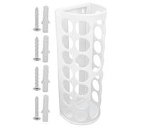 POPETPOP Support Mural pour Rouleaux de Papier Kraft 14 Trous en Plastique Blanc, Rack de Stockage Élégant pour Bureau et Maison, Organise Facilement Rouleaux