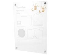 POPETPOP Tableau Magnétique Effaçable à Sec Acrylique Transparent Planificateur de Menu Aimanté pour Réfrigérateur Bloc-notes Aimanté Portable pour Maison et Bureau Support Planning