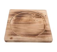 POPETPOP Tapis Isolant en Bois 30x30 CM Résistant la Chaleur pour Poêle à Bois Portable Support Antidérapant pour Terrasse et Table à Manger Style Ferme
