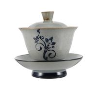 POPETPOP Tasse à Thé Légère et Facile à Transporter avec Couvercle et Soucoupe en Céramique Bol à Thé Chinois Traditionnel, Design Unique Expérience de Dégustation à Domicile