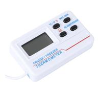 POPETPOP Thermomètre Numérique Blanc Alarme de Température Haute et Basse, Mode Intérieur et Extérieur, Affichage Précis Cuisine et Usage Domestique en Plastique