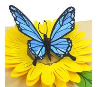 PopLife Cards Papillon bleu et tournesol pop-up carte - toutes les occasions