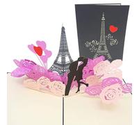PopLife Cards Romantique tour eiffel, paris pop up valentines card - toutes les occasions