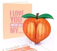 PopLife Carte pop-up 3D amusante avec motif pêche - Carte amusante pour mari ou petit ami - Carte de Saint-Valentin, carte d'anniversaire sexy pour lui, carte d'anniversaire Just Because