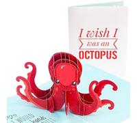 PopLife Carte pop-up 3D coquine - « I wish I was an pieuvre » - Carte d'anniversaire sexy - Cadeau de Saint-Valentin pour elle ou lui - Pour mari, épouse, petit ami, petite amie