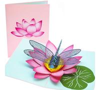 PopLife Libellule 3d Pop Up Carte de vœux pour toutes les occasions - être aimé, jardinier, amateur de fleurs - Anniversaire, graduation, Get Well, anniversaire, fiançailles, sœur de condoléances