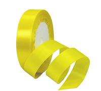 POPOYU Ruban de Satin Jaune citron 20mmx23m,Ruban Boite Gateau Ruban Jaune citron Satin pour Cadeau Emballage,Ruban Tissu pour Noel Cérémonie Mariage Artisanat Décoration,Bouquet Voitures,Anniversaire