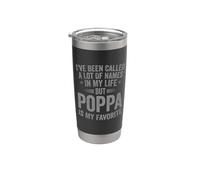 Poppa Is My Favorite Name Funny Gobelet isotherme en acier inoxydable double paroi