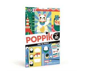 POPPIK 1841282 - Poster mosaïque japonais avec autocollants amovibles - Kit d'autocollants pour bricolage - Pour enfants à partir de 8 ans - 50 x 70 cm