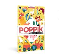 Poppik À la ferme: 1 poster + 58 stickers repositionnables