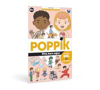 Poppik Discovery Sticker Corps Humain pour Les Enfants de 4 Ans et Plus - Kit de Posters éducatifs et Amusants, DIS011