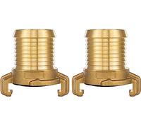 Poppstar 2 raccords rapides en laiton 1 1/4 pouce, embout cannelé pour tuyau diamètre intérieur 32 mm (raccord sur embout 1 1/4 pouce)