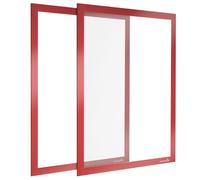 Poppstar 2x Cadre Magnétique A3, Hauteur 44,7 cm, Largeur 32,4 cm, Rouge