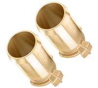 Poppstar 2x raccords rapides en laiton 1 1/2 pouce, embout cannelé pour tuyau diamètre intérieur 38 mm (raccord sur embout 1 1/2 pouce)