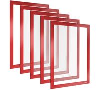 Poppstar 5x Cadres magnétiques A4, Hauteur 32,2 cm, Largeur 23,6 cm, rouge