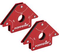 Poppstar Aimant soudeur (angle de soudage, force d'adhérence 22,6 kg - 45/90/135°), 2 pièces, rouge