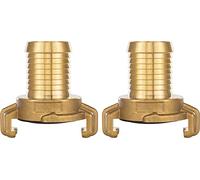 Poppstar Lot de 2 raccords rapides en laiton 1 pouce à embout cannelé (système de raccord sur embout 1 pouce), pour tuyau diamètre intérieur 25 mm