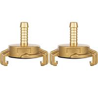 Poppstar Lot de 2 raccords rapides en laiton 3/8 pouce à embout cannelé (raccord 3/8 pouce), pour tuyau diamètre intérieur 10 mm