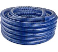 Poppstar PVC Tuyau d’Aspiration 1 1/4 pouce Tuyau Spiralé (10m tuyau d'eau avec diamètre intérieur 32mm / extérieur 40mm, 8 bar) Résistant aux UV, au Vide et à la Pression