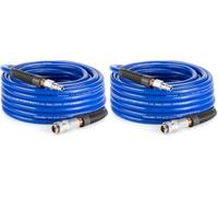 Poppstar PVC Tuyau d'Air Comprimé 6/12mm, 10m longue, Raccord Rapide Standard, 20 bar, bleu (Lot de 2)