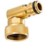 Poppstar raccord coudé 3/4 pouce orientable (raccord tuyau 90 degrés en laiton avec raccord rapide et raccord robinet 3/4")