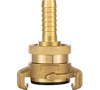Poppstar raccord d'aspiration et de haute pression en laiton (raccord 1/2 pouce embout cannelé) avec joint et contre-écrou, pour tuyau diamètre intérieur 13 mm