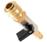 Poppstar Robinet d'Arrêt d'Air Comprimé, Raccord Rapide d'Air Comprimé 1/4 pouce, Valve de Gonflage d'Air, avec Embout 7,2 DN