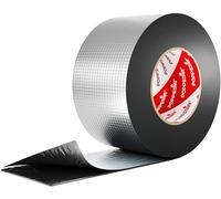 POPPSTAR Ruban d'étanchéité pour toiture (10 m x 75 mm x 1,5 mm) Bande de solin extrêmement adhésive à froid revetement aluminium