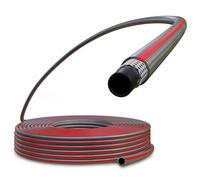 Poppstar Tuyau d'arrosage PVC 25m, 12mm Intérieur 16mm Extérieur (1/2 pouce), 3 Couches, Pression max. 8 bar, Tuyau d'arrosage Flexible