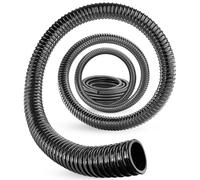 Poppstar Tuyau de Bassin en PVC 10m, 38mm Diamètre Intérieur 43mm Diamètre Extérieur (1 1/2 pouce) Tuyau Spiralé, Noir