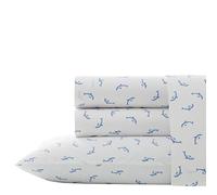 Poppy & Fritz Parure de lit Dauphins, Grand lit, Bleu Pastel