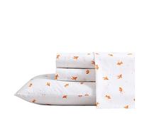 Poppy & Fritz - Parure de lit en Percale de Coton, fraîche et fraîche, décoration d'intérieur légère (Poisson Rouge, lit Simple)