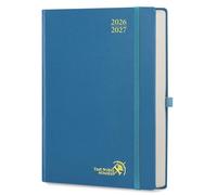 POPRUN Agenda 2026 2027 Journalier A4 Grand Format 30,5 x 21,5 cm | 1 Page par Jour,D'Août 2026 à Juil 2027 12 Mois Scolaire,Couverture Rigide,2 Signets en ruban,Papier 80g/m,Bleu Nuit