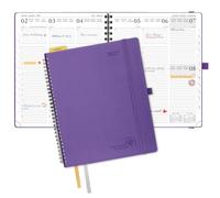 POPRUN Agenda 2027 Semainier Format Grand(25,9 x 21,2 cm),Vertical Planner