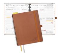 POPRUN Agenda 2027 Semainier Format Grand(25,9 x 21,2 cm),Vertical Planner