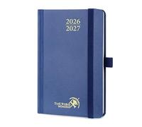 POPRUN Agenda de Poche 2026 2027 Semainier 16 x 10,5 cm,Août 2026-Déc 2027 | Petit Planner Scolaire 17 Mois,Couverture Rigide avec Intervalle Horaire,Papier 80g/m²,Bleu Marine