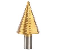Poraceous Foret Étagé Ø 5-35 mm, 13 Étagés Foret Conique en Métal, Porte-embout en Acier Inoxydable, Fraise Metal, pour Visseuse Sur Métal Acier, Bois, Laiton, Aluminium, Plastique